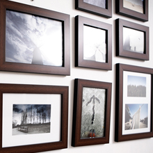 Wood photo frame [커피브라운] 벽걸이,탁상용겸용